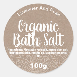 Étiquette de sel de bain personnalisable