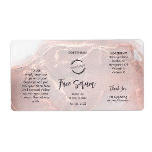 Étiquette de Sérum Rose Gold