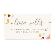 Étiquette de signature de Confetti couleur Whimsic