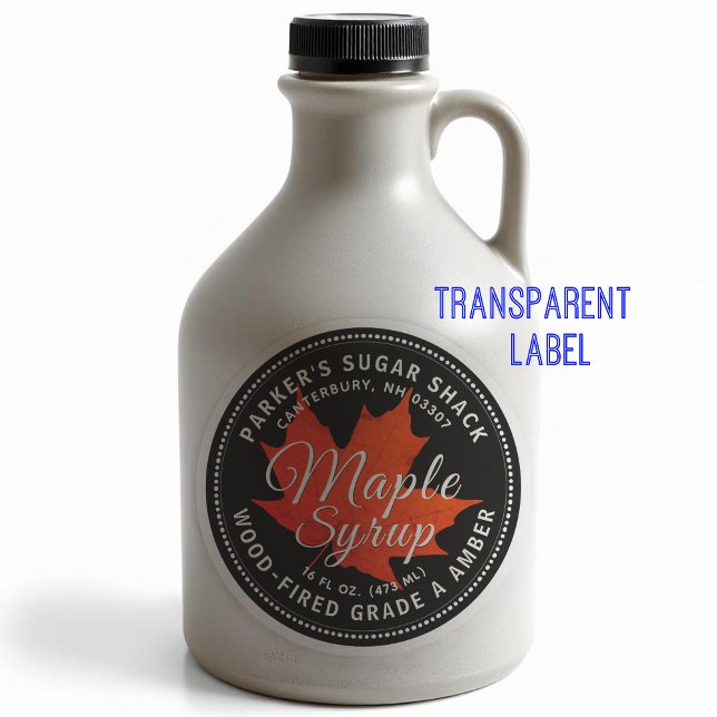 étiquette de sirop d'érable au bois de 2,5 po Feui (Créateur téléchargé)