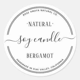 Étiquette de Spa de Beauté de Bougie Simple Modern