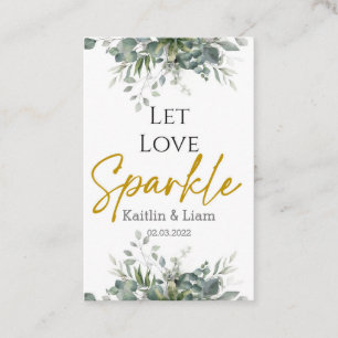 Étiquette de Sparkler de Mariage à l'Eucalyptus Ve