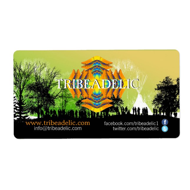 Étiquette de stickers Tribeadelic Records (Devant)