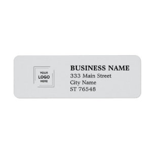 Étiquette de style de logo d'adresse de retour d'e