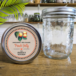 Étiquette de style papier kraft pour pot de conser