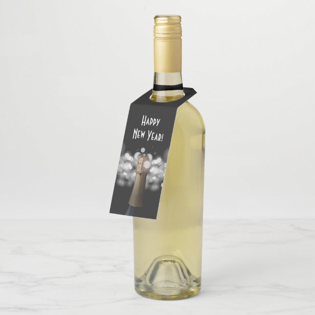 Étiquette de suspension de bouteille Champagne Noi (Incliné)