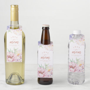 Étiquette de suspension de bouteille élégante flor