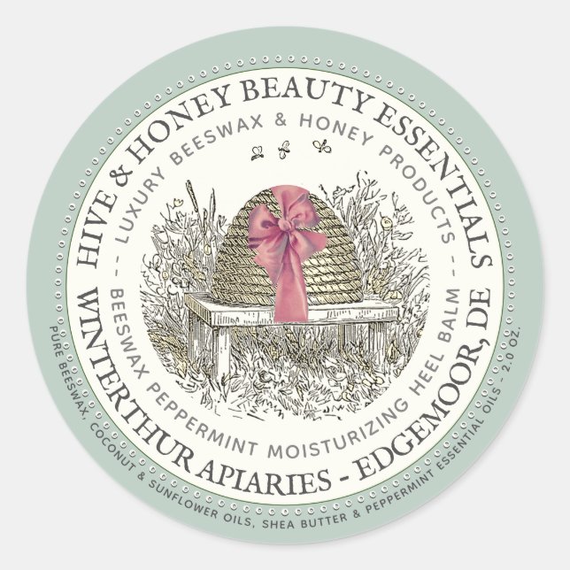 Étiquette de talon de luxe Peppermenthe avec skep  (Devant)
