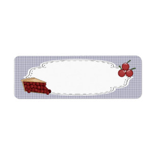 Étiquette de tarte aux cerises