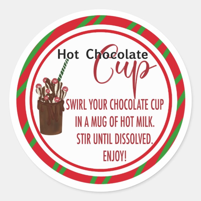 Étiquette de tasse de chocolat chaud, étiquette de (Devant)