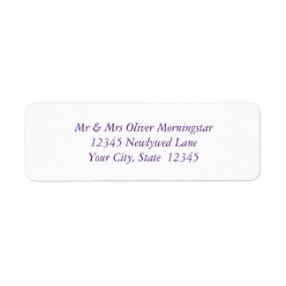 Étiquette de texte violet