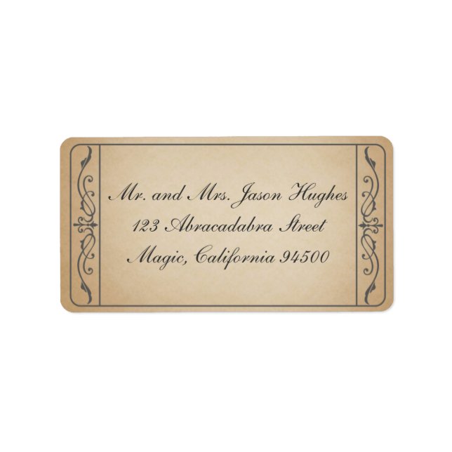 Étiquette de ticket vintage (Devant)