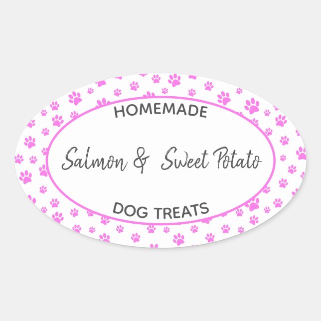 Étiquette de traitement de chien fait maison (Devant)