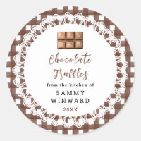 Étiquette de Truffes au Chocolat Maison