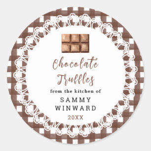 Étiquette de Truffes au Chocolat Maison