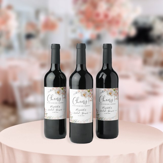 Étiquette de vigne pour une baby shower de mariage (Créateur téléchargé)
