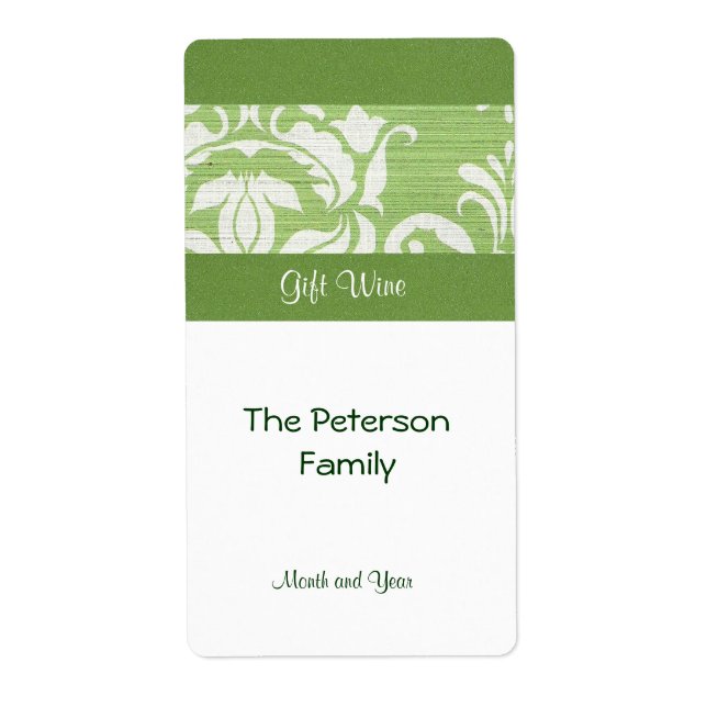 Étiquette de vin cadeau (Devant)
