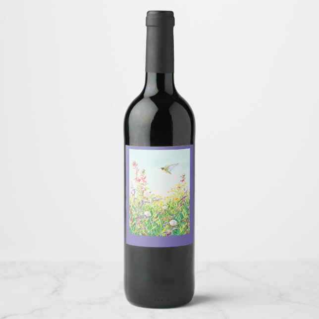 Étiquette de vin de colibri (Devant)