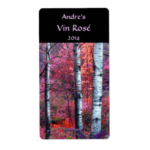 Étiquette de vin de la Forêt Magique