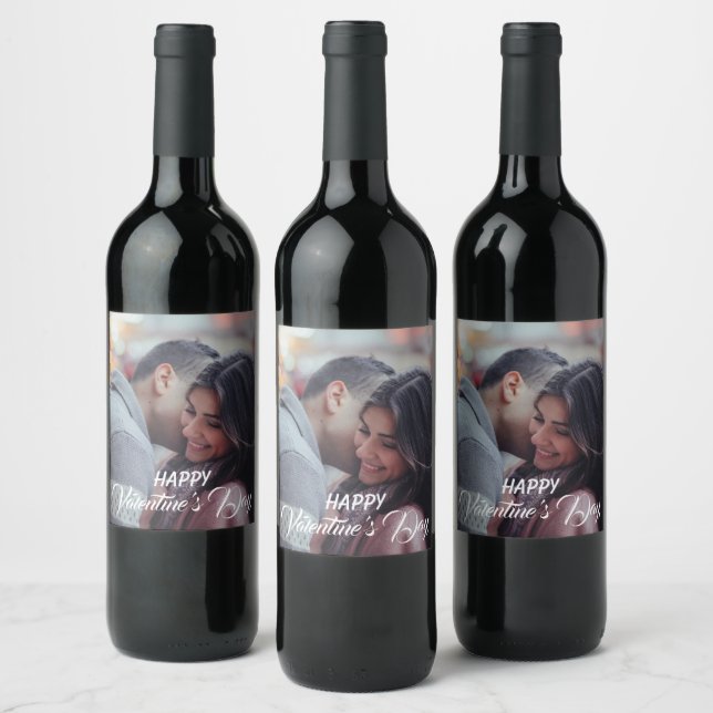 Étiquette de vin de la Saint-Valentin personnalisé (Bouteilles)