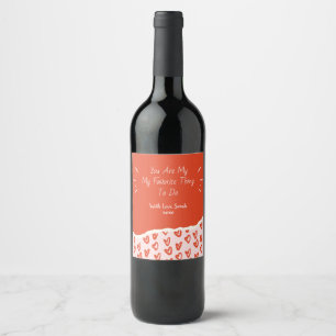 Étiquette de vin de la Saint-Valentin personnalisé