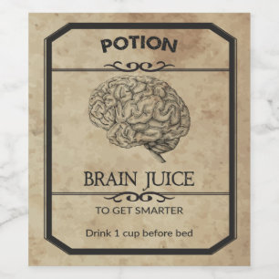 Étiquette de vin de l'apothecaire de jus de fruits