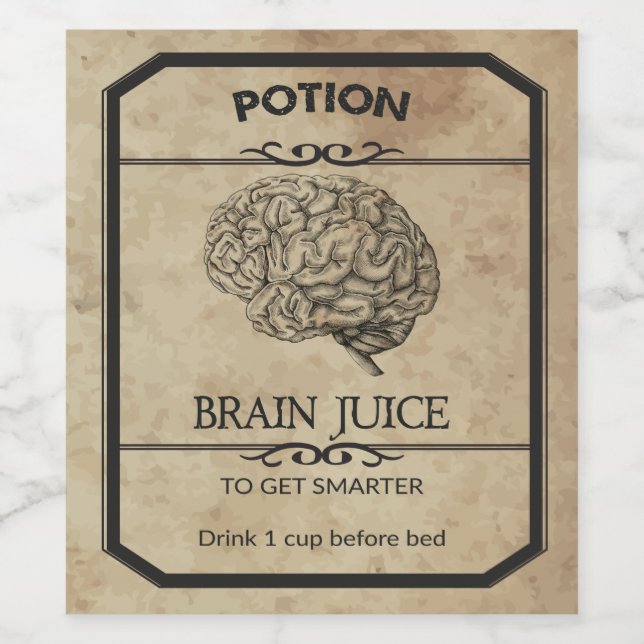 Étiquette de vin de l'apothecaire de jus de fruits (Étiquettes simples)