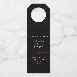 étiquette de vin de pops de fête heureux à frais