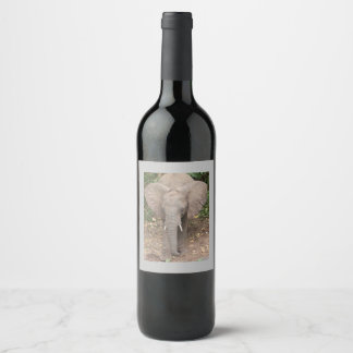 Étiquette de vin éléphant