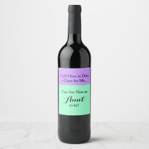 Étiquette de vin Faire-part de grossesse - Tante à