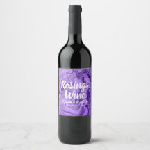 Étiquette de vin marbré violet