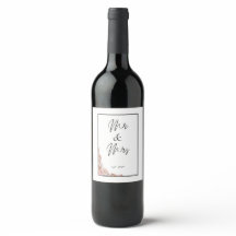 Étiquette de vin mariage