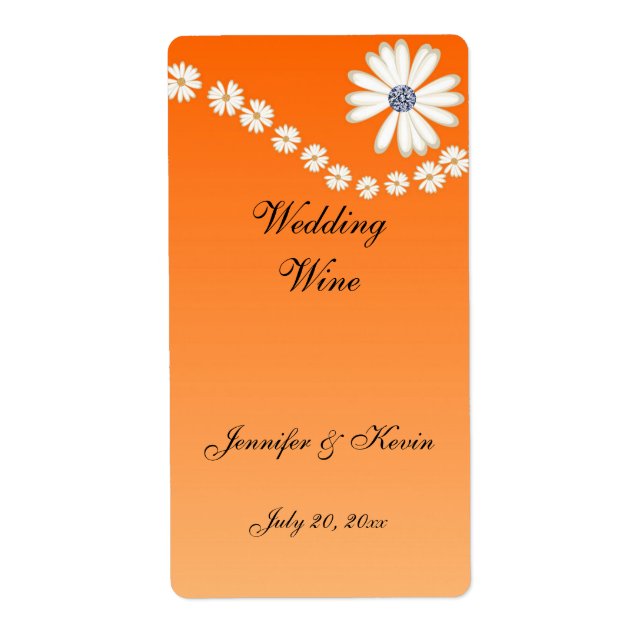Étiquette de vin mariage (Devant)