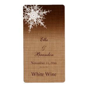 Étiquette de vin Mariage Ombre d'hiver