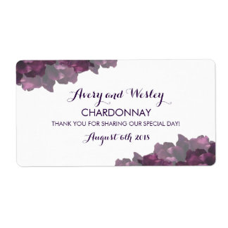 Étiquette de vin Mariage violet