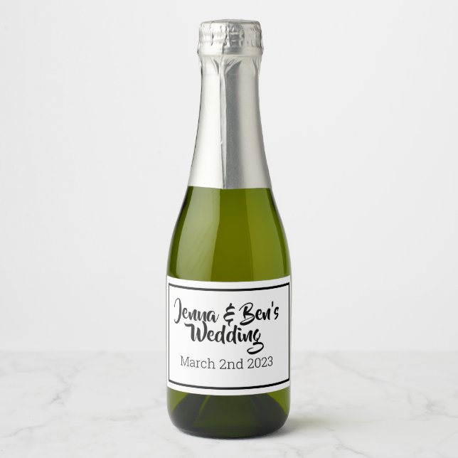 Étiquette de vin mousseux MIni personnalisé (Devant)