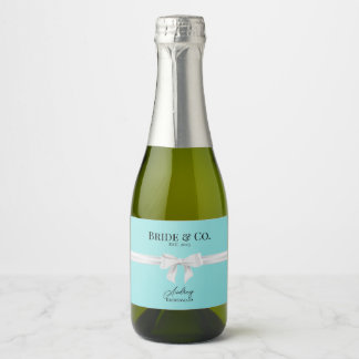 Étiquette de vin mousseux miniature pour demoisell