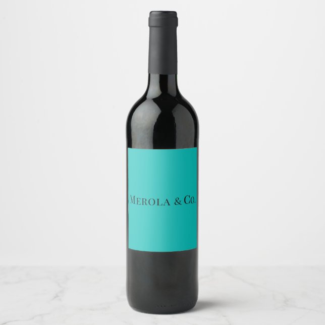 Étiquette de vin mousseux personnalisée Blue Custo (Devant)