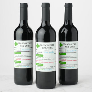 Étiquette de vin personnalisée drôle sur ordonnanc