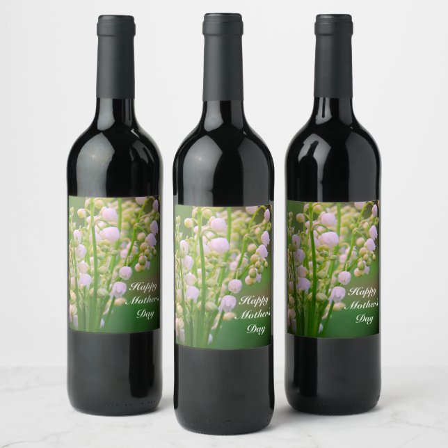 Étiquette de vin personnalisée muguet (Bouteilles)