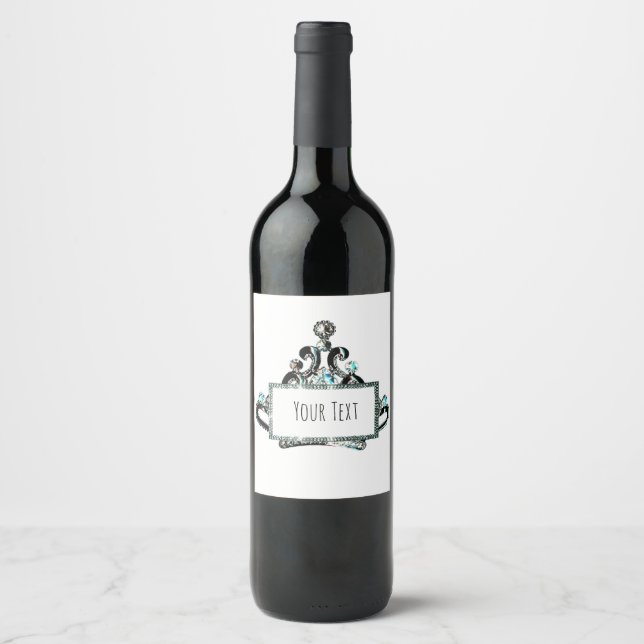 Étiquette de vin personnalisée Tiara (Devant)