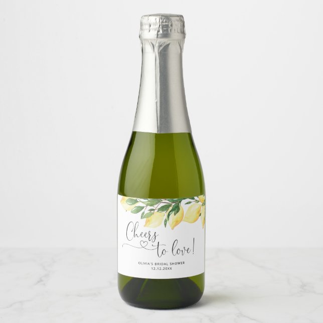 Étiquette de vin pétillant Fête des mariées citron (Devant)