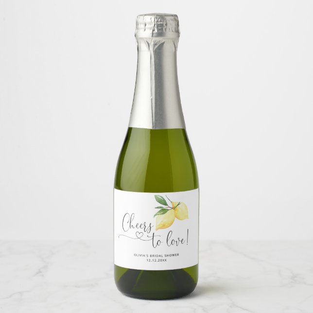 Étiquette de vin pétillant Fête des mariées citron (Devant)