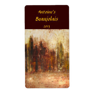 Étiquette de vin urbain éclairé