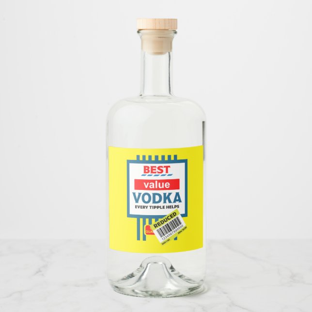 Étiquette de vodka de Noël drôle (Devant)