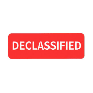 Étiquette déclassifié