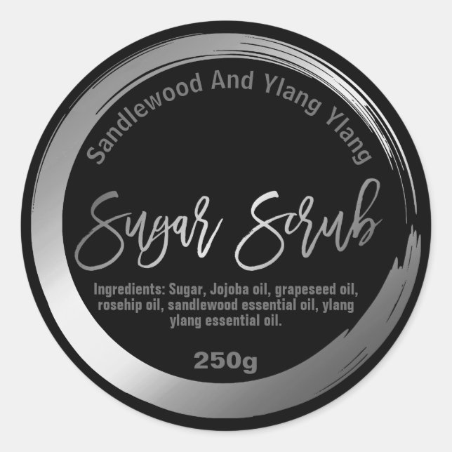 Étiquette d'écouvillonnage de sucre personnalisabl (Devant)