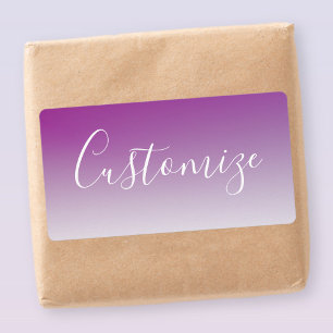 Étiquette Dégradé ombré violet minimaliste moderne simple