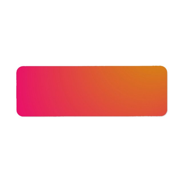 Étiquette Dégradé Orange et Rose (Devant)