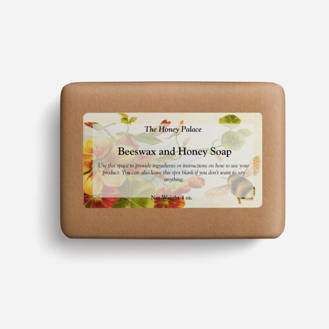 Étiquette d'emballage de produits de savon d'abeil (Créateur téléchargé)